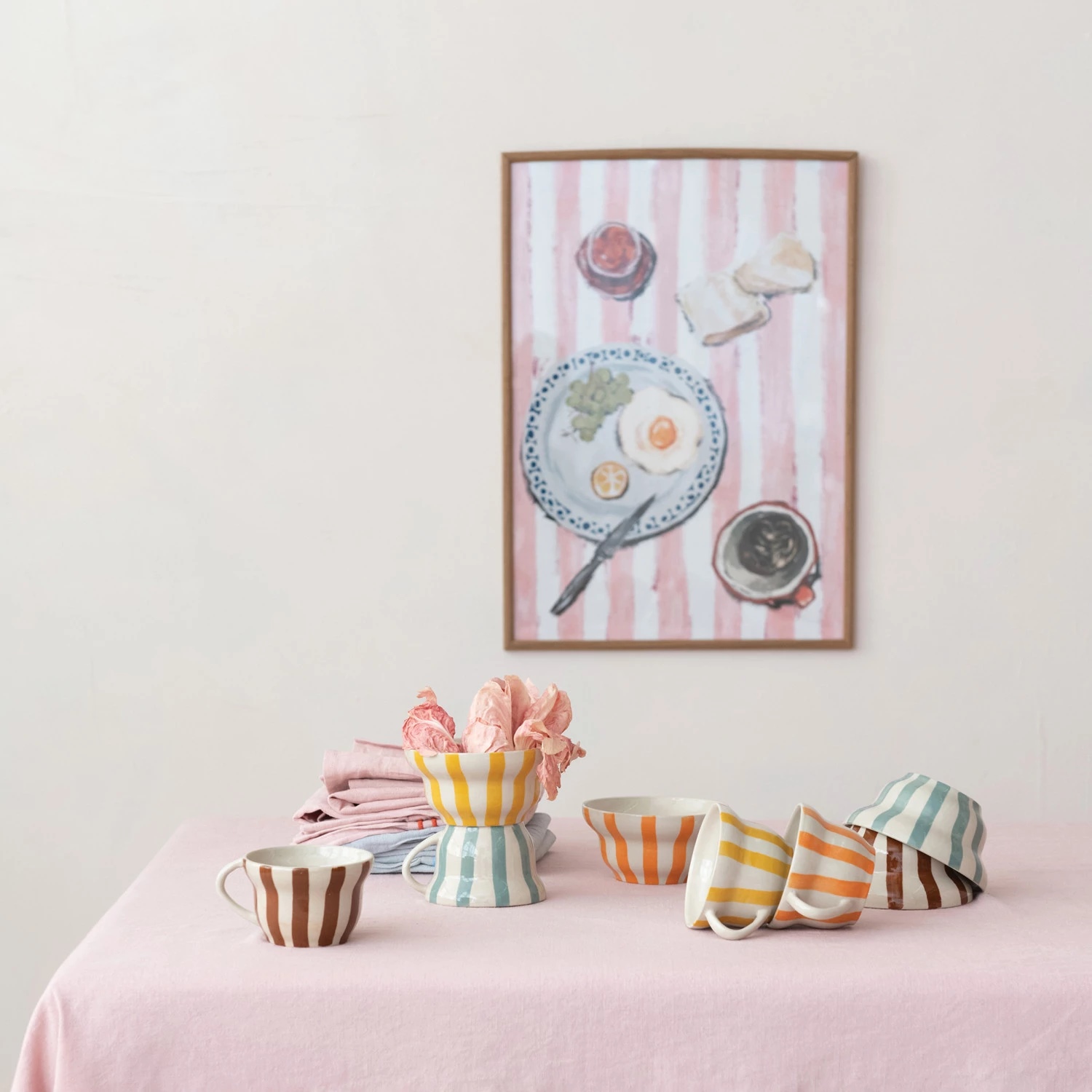 Bougeoir Assiette PartyLite - Fraises Des Bois - Orange - Occasion