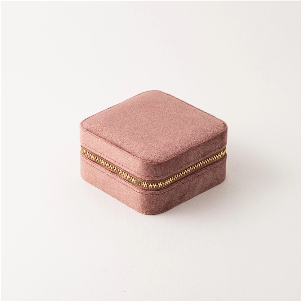 VELVET JEWELLERY BOX ROSE QUARTZ VELVET JEWELLERY BOX ROSE QUARTZ