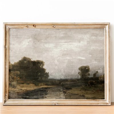 Gray sky Vintage Print (8" x 10")