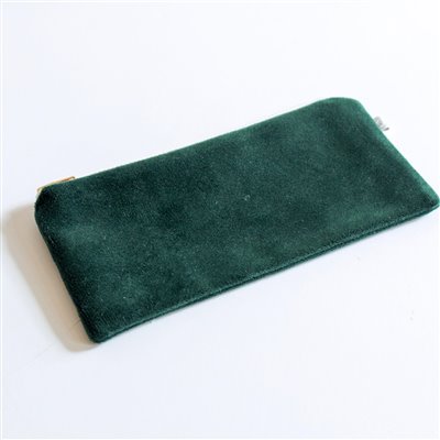 green velvet pouch