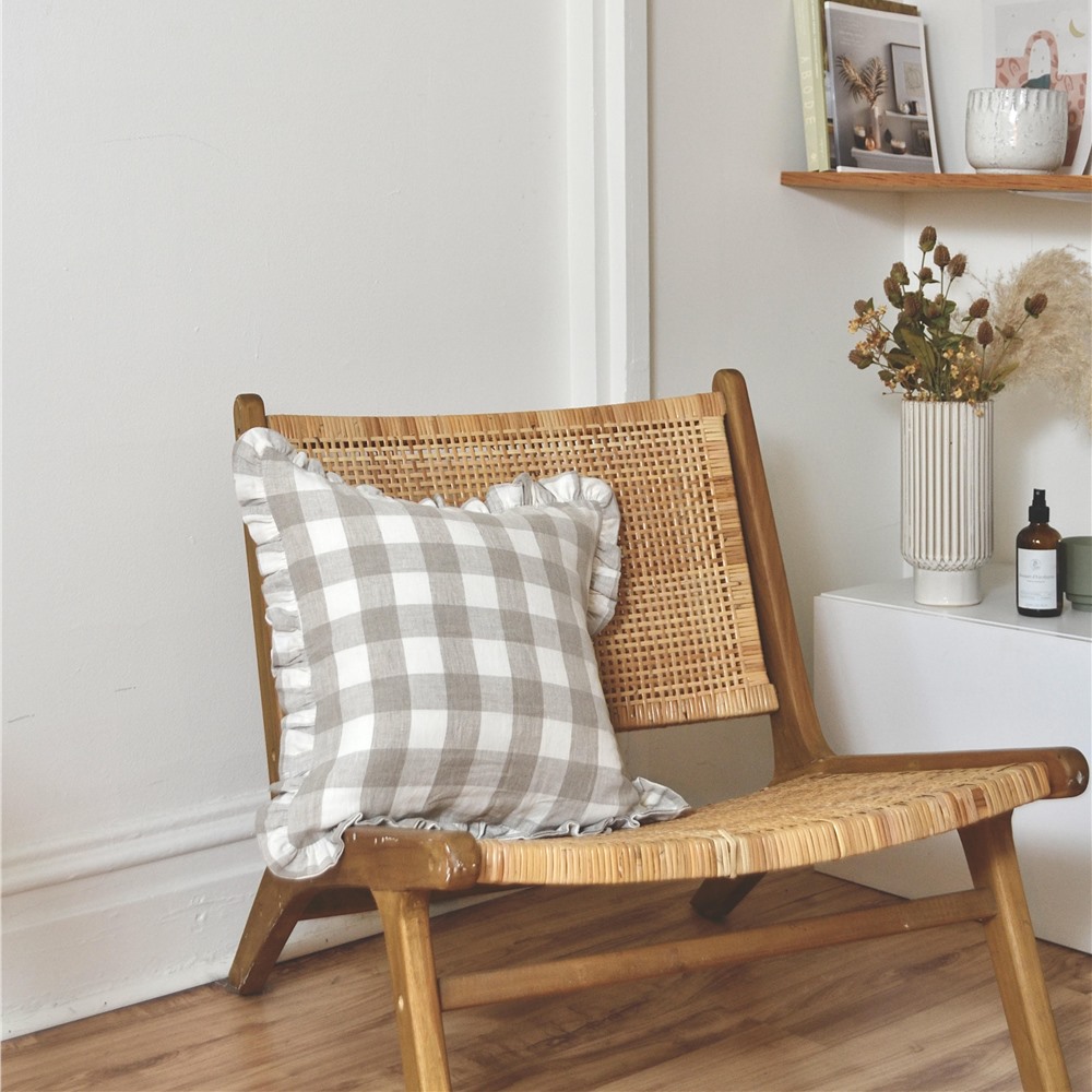 Reversible Cushion Cover - Linen - Stripes & Natural | Buk & Nola