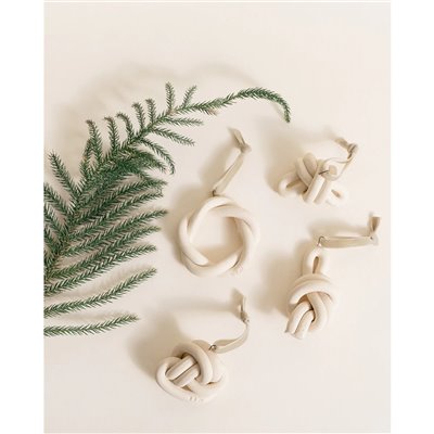 Ornament - Fist Knot White