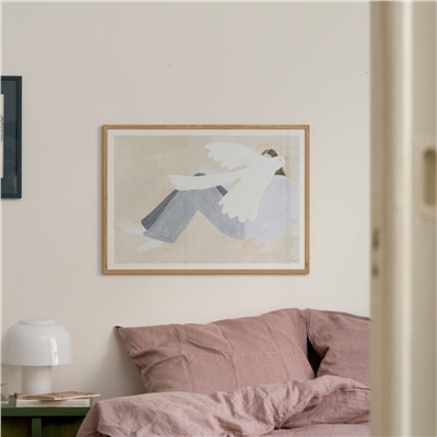 bird whiteページ Poster - Bright Bird (50 x 70 cm) | Buk & Nola