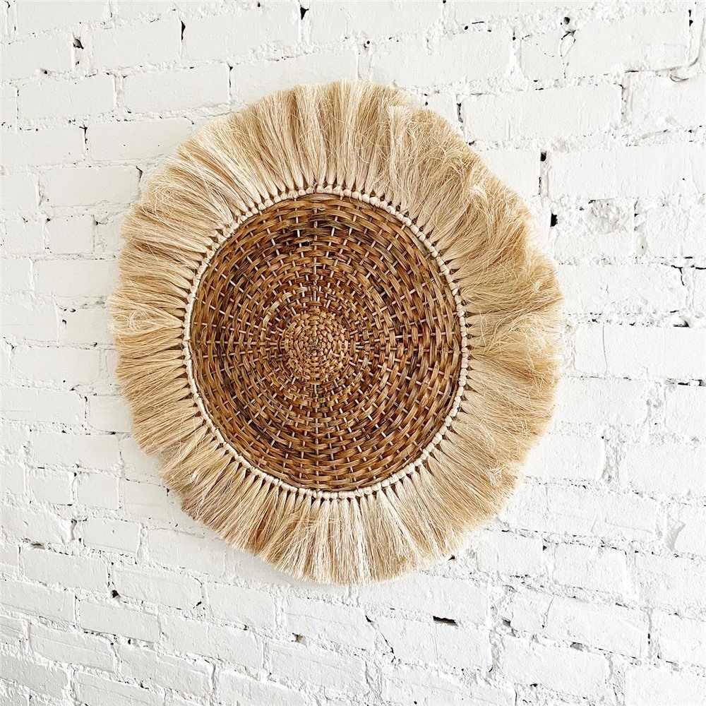 Abaca Rattan Rattan and Abaca Wall Decoration | Buk & Nola