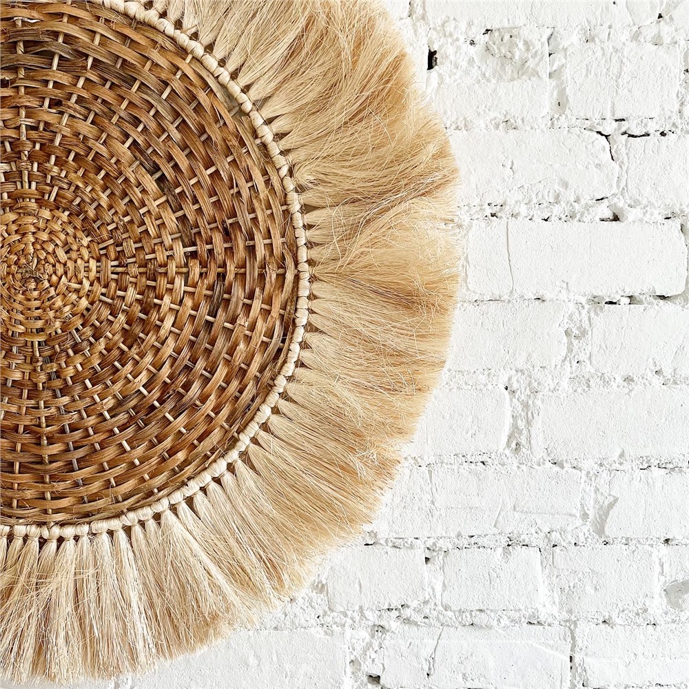 Abaca Rattan Rattan and Abaca Wall Decoration | Buk & Nola