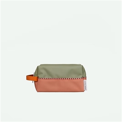 Toiletry bag - Shark grey and corail